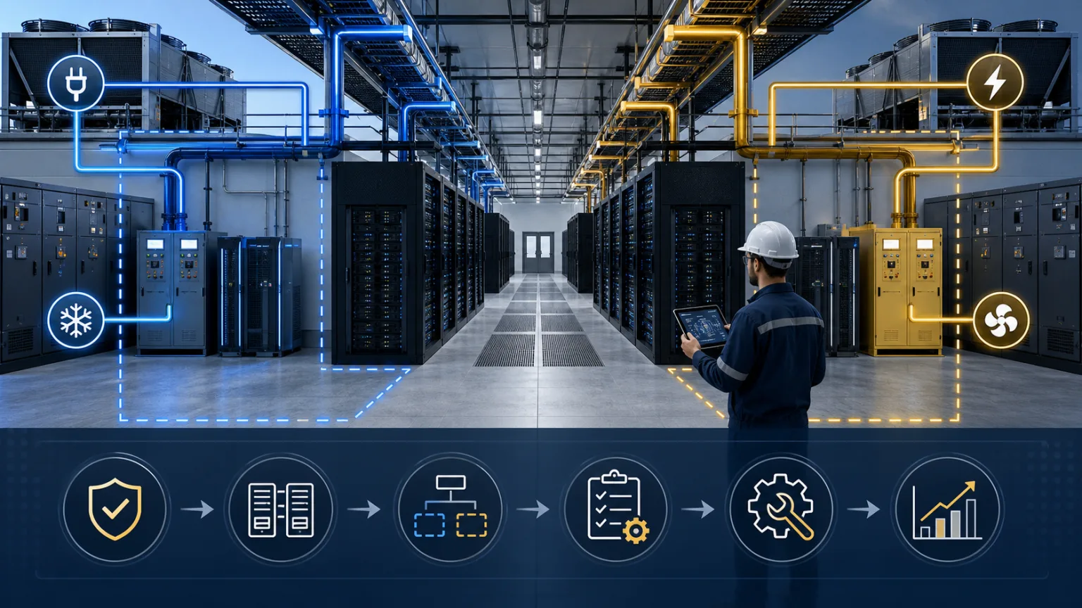 Data centre availability, resilience, redundancy, failure domains and maintainability