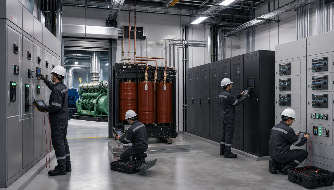 Electrical Commissioning in Data Centers: MV, Transformers, Generators, UPS and Distribution