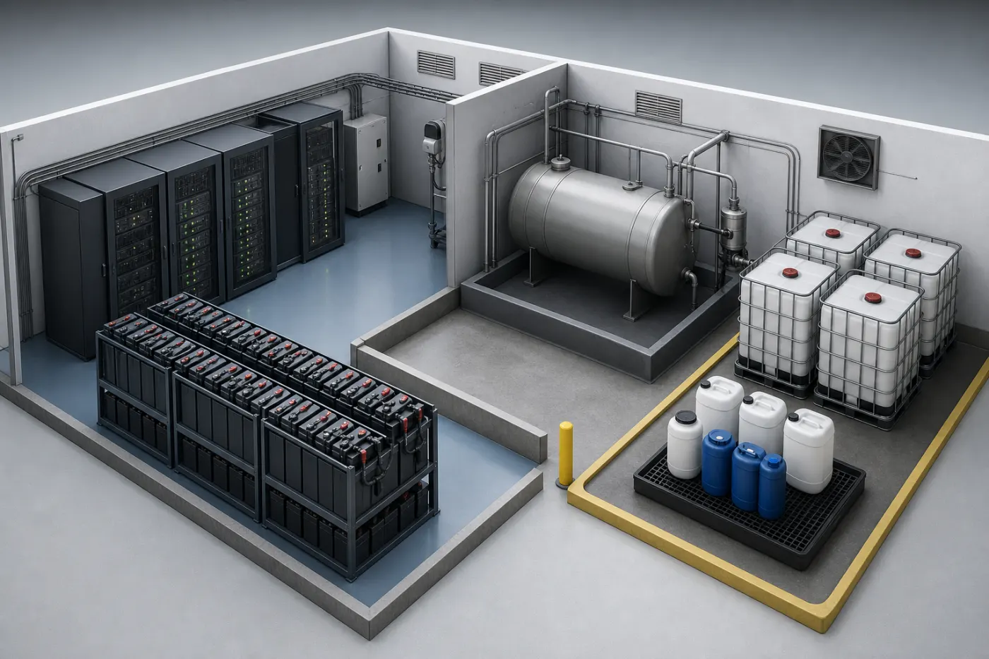 Fire, Battery and Chemical Safety in Data Centers: Managing Specialized Hazards