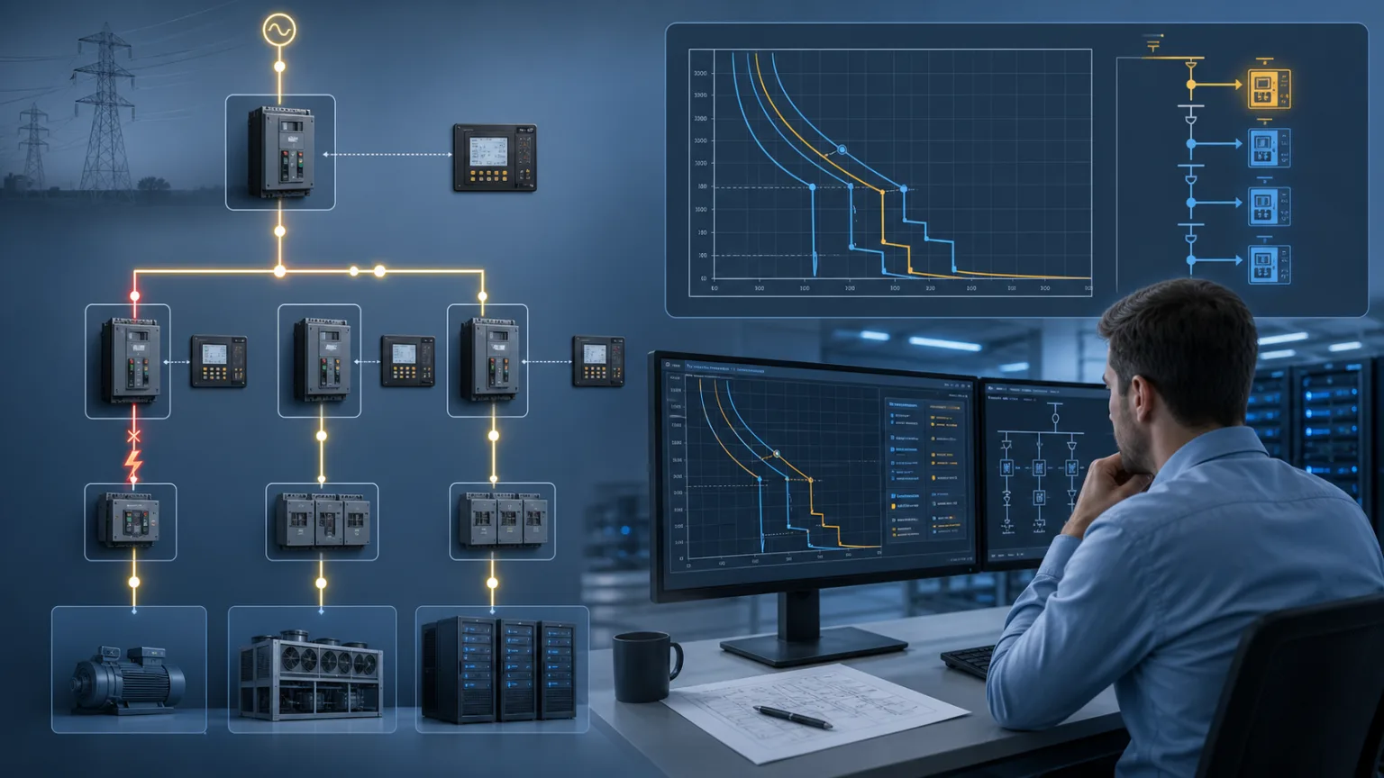 Selective coordination and short-circuit protection in data center power systems