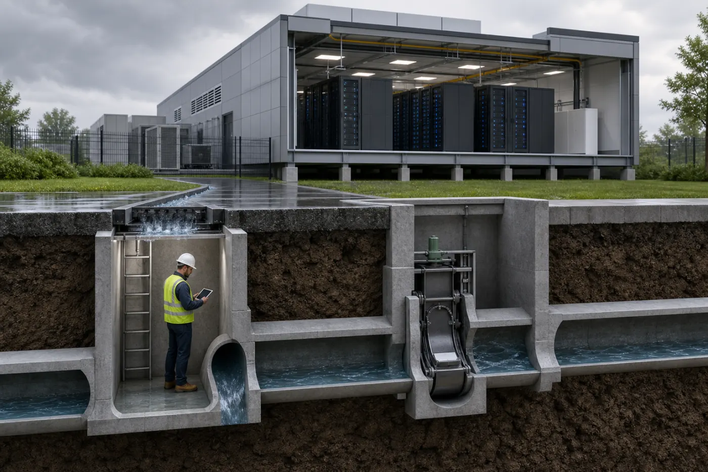The Hidden Risk Beneath Data Centers: Inspection Chambers & Backflow Failures